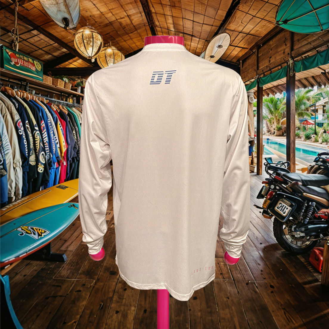 Island Tundra - Cloud - Athletic Sport Performance Dry-Fit Moisture Wicking Activewear Long Sleeve T-Shirt by Deep Tropic