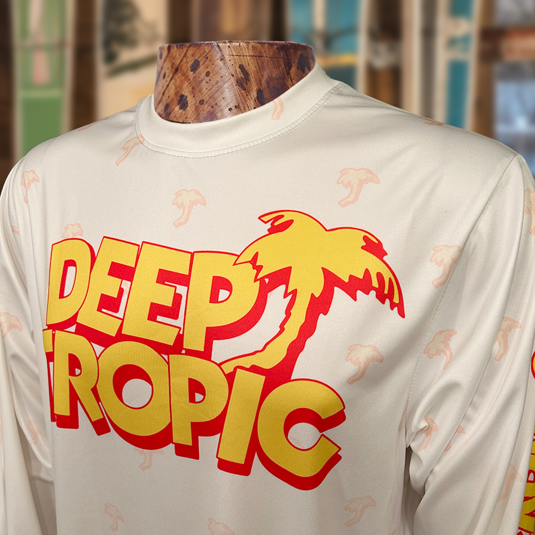 Pacific Carve - Athletic Sport Performance Dry-Fit Moisture Wicking Activewear Long Sleeve T-Shirt by Deep Tropic