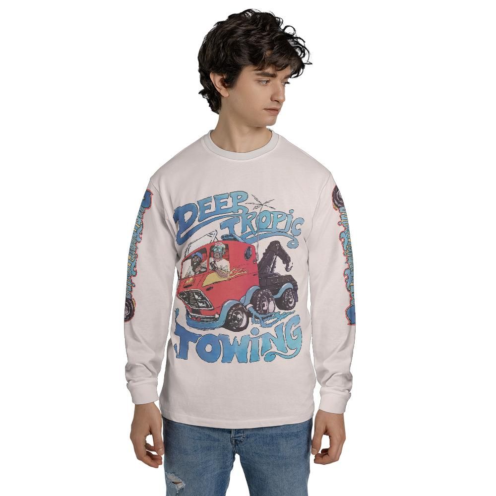 Deep Tropic Towing - Athletic Sport Performance Dry-Fit Moisture Wicking Activewear Long Sleeve T-Shirt by Deep Tropic